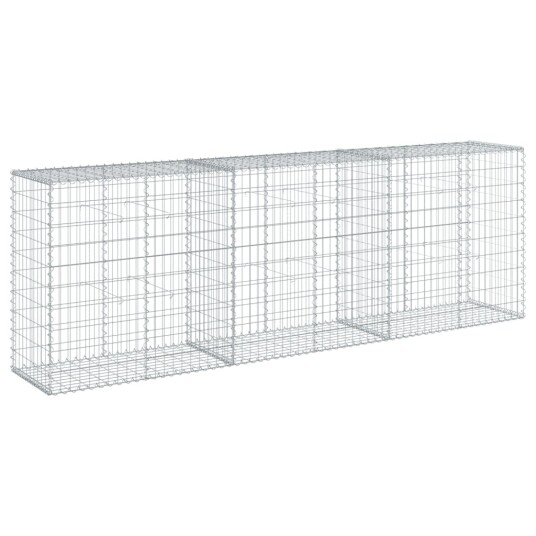 Gabionkurv med deksel 300x50x100 cm galvanisert jern Gabionkurv med deksel 300x50x100 cm galvanisert jern