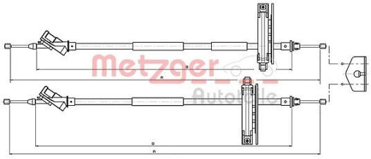 Metzger Tautrekk parkeringsbrems METZGER 10.5361