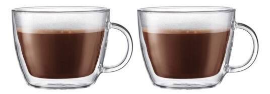Bodum Bistor dobbeltvegget lattekopp med hank 45 cl 2-pakning