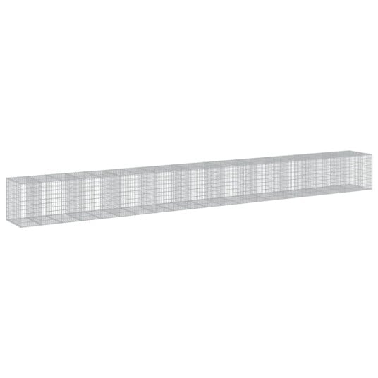 Gabionkurv med deksel 1050x100x100 cm galvanisert jern Gabionkurv med deksel 1050x100x100 cm galvanisert jern