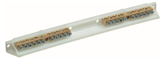 Hager VZ724 Nullskinne 2 polet 5 klemmer per pol Elfordeling & strømforsyning