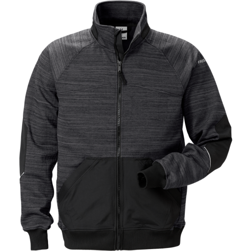 Fristads Sweatshirtjacka 7052 Smp Grå/svart M