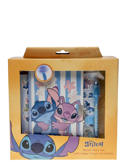 Lilo & Stitch Stitch, Hemmelig Dagbog Med Magisk Blækpen, Gaveæske - Blue - ONE SIZE