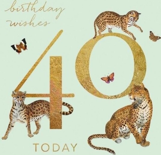 Museums & Galleries Kort Firkant I Konvolutt 40 Års Bursdag
