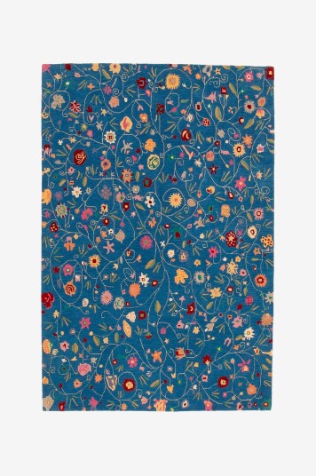 Bargi   Ullteppe Botanica Blå 200x300   Blå