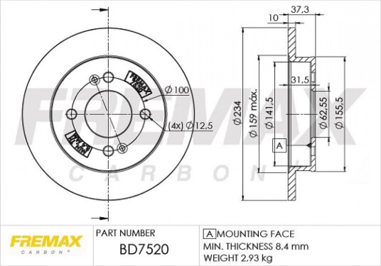Bremseskive FREMAX BD-7520