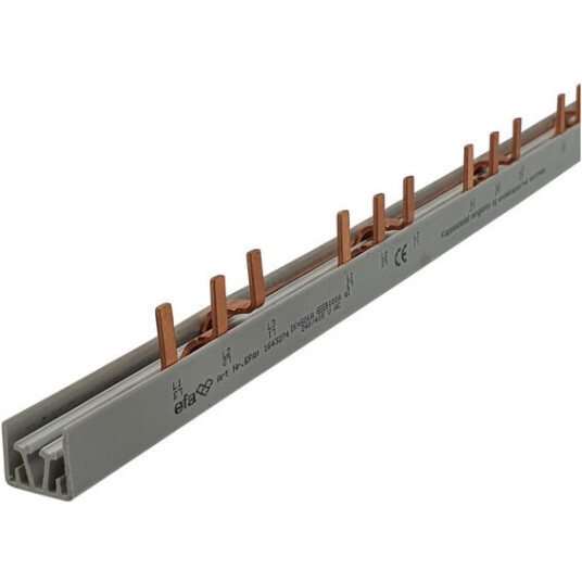 EFA Samleskinne stift S3/10 L1-L2-L3-space 18mm 10mm² 1m - 1643274