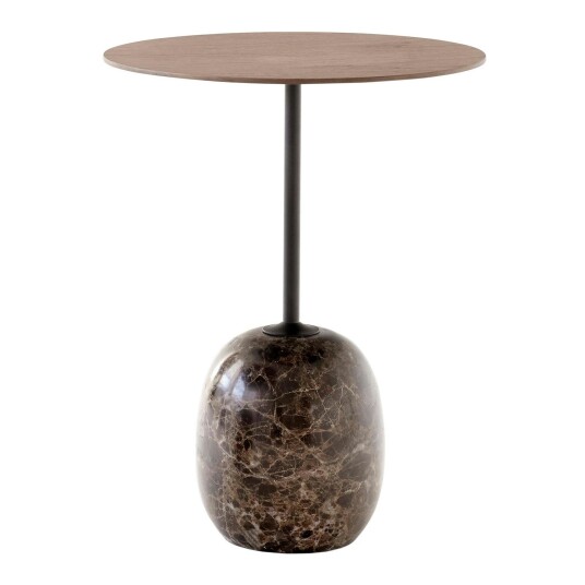 &Tradition Lato LN8 Bord 40 cm Lakkert Valnøtt / Emparador Marble