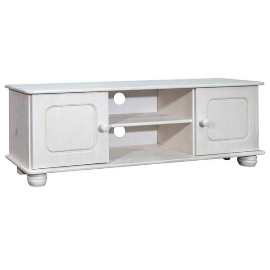 TV-benk 115x29x40 cm heltre furu - hvit