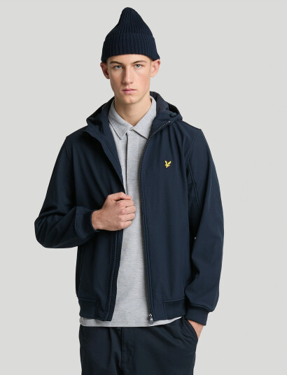 Lyle & Scott Fleece Back Softshell Jacket - Blue - S