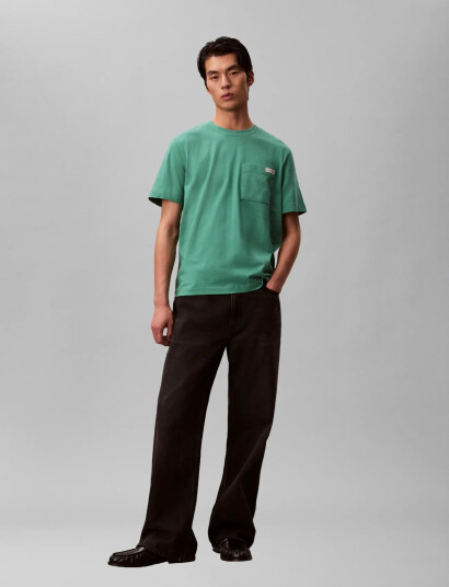 Calvin Klein Jeans Ss 20S Jersey Easy Coin Pocket T Green S