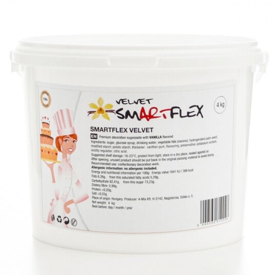 Smartflex Hvit Fondant Velvet Vanilje 4kg 