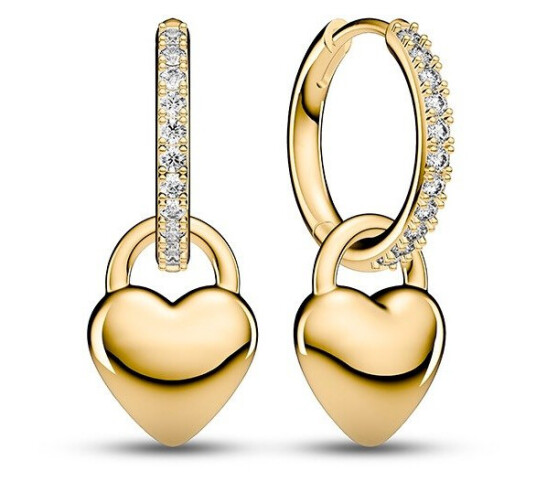 Sif Jakobs Julia Creolo Øredobber 18 kt. Gullforgylt sølv SJ E2612 CZ YG Dame 925 Sterling Silver