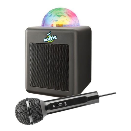 AMO Toys Mini Karaoke Discohøyttaler og Mikrofon AMO Toys Mini Karaoke Discohøyttaler og Mikrofon
