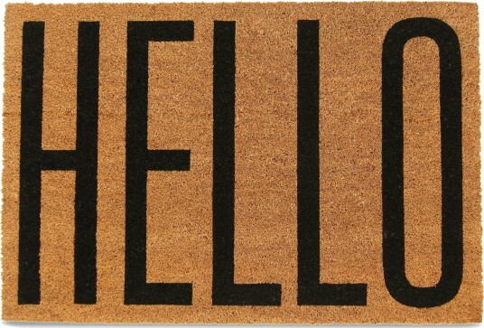 Dørmatte Hello natur Størrelse: 60 x 90 cm Dørmatte Hello natur Størrelse: 60 x 90 cm