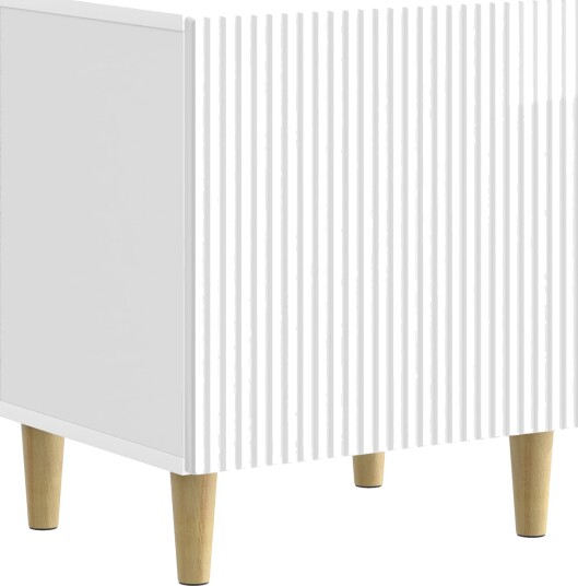  Nattbordskap Høgglans hvit 43 x 34,5 x 50 cm Konstruert tre