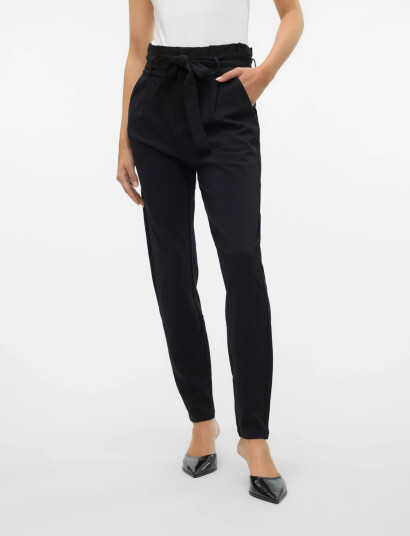 Vero Moda Vmeva Hw Loose Paperbag Pant Noos - Black - L x 30