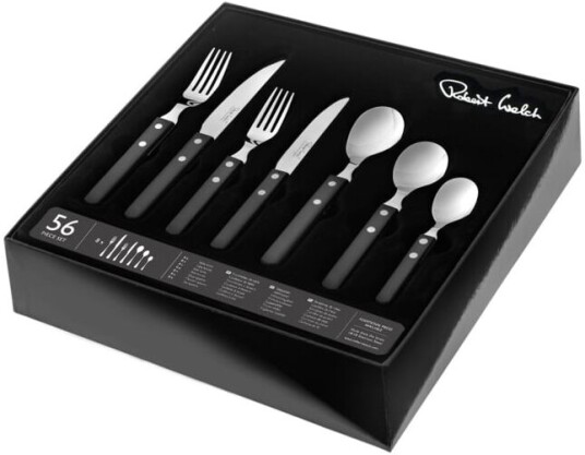 Robert Welch Trattoria bestikksett 56 deler Svart