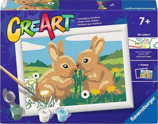 Ravensburger CreArt Mal etter nummer 7+ år Kaninvenner
