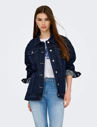 ONLY Onljagger Ls Oversized Dnm Jacket Navy XS ONLY Onljagger Ls Oversized Dnm Jacket Navy XS