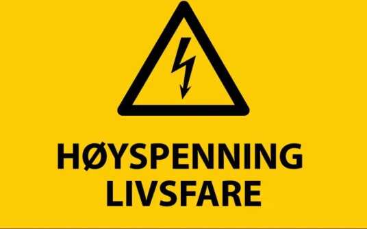 Høyspenning, livsfare PVC