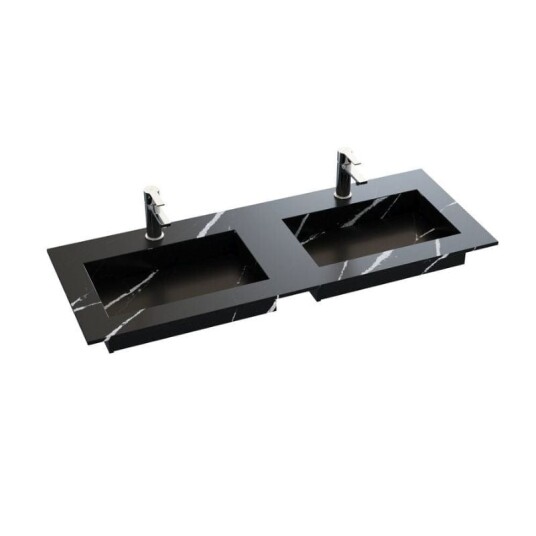 Dansani Inzo Angular D45,50cm Silestone Eternal Marquina 180-199cm Dobbel