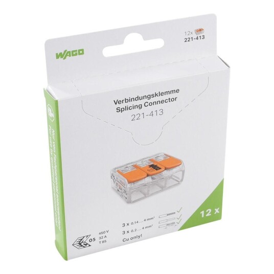 Wago Serie 221 3x4mm² 12stk