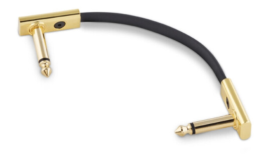 Rockboard Flat Patch Cable Gold 10 cm