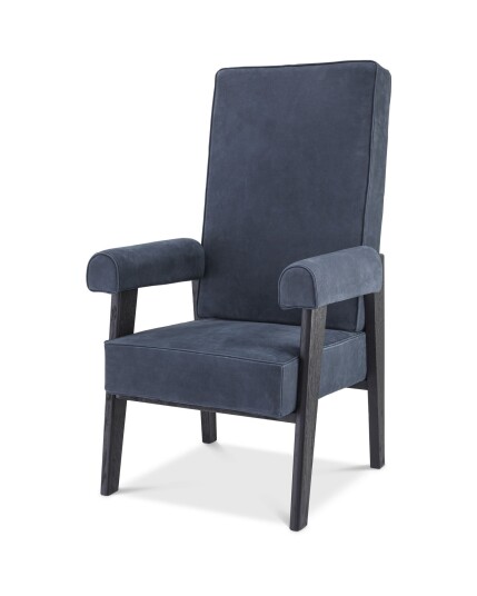 Milo skinnfåtölj blue nubuck hög Milo skinnfåtölj blue nubuck hög