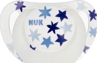 Nuk 442585 Star Silikonsmokk Night 18-36 Måneder Blå