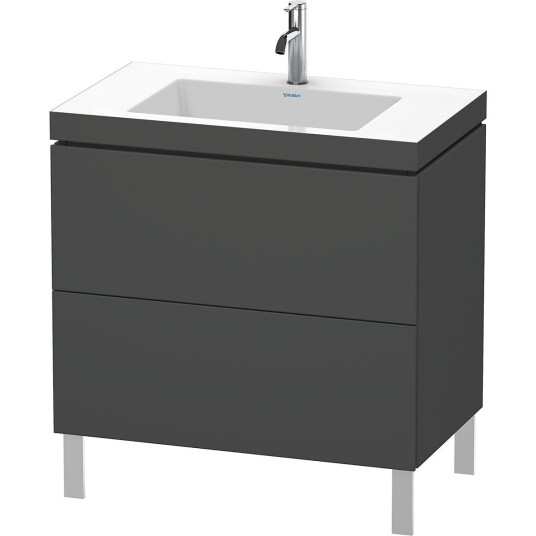 Duravit L-Cube Servantskap m/2 skuffer 800x698x480 mm Grafitt Matt