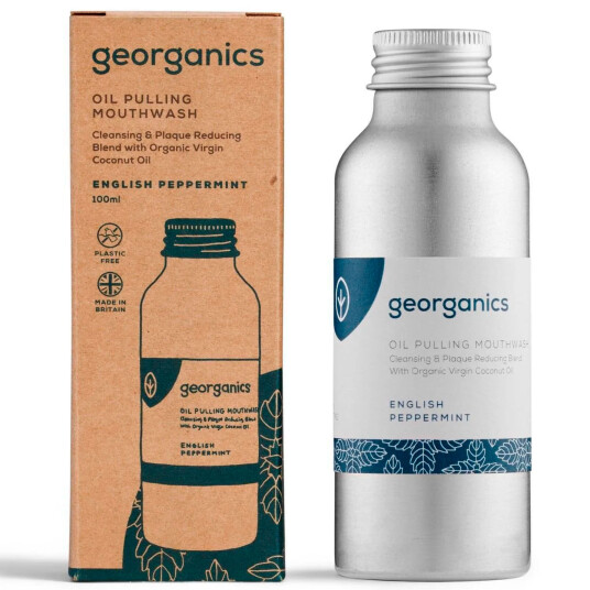 Organic Oil Pulling Georganics Peppermint Munnvann 100 ml Organic Oil Pulling Georganics Peppermint Munnvann 100 ml
