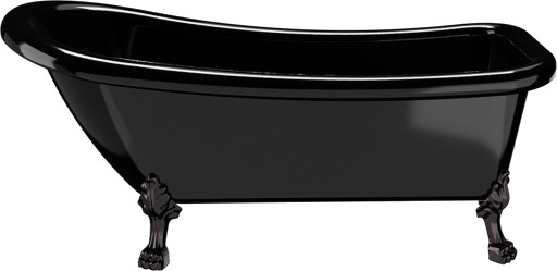 Westerbergs Frittstående Badekar Sofia 1530 Sorte Føtter Sort 153x67cm