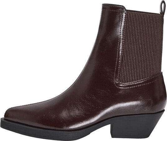 ONLY Onlbronco 9 Chelsea Patent Cowboy Boot Burgundy 36