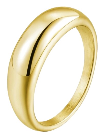 Bud to rose Arc Ring Steel Gold 