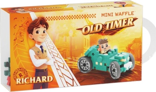 Marioinex Mini Waffle Turkis Racerbil Byggesett 50 Deler