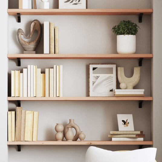 vidaXL Vegghylle 100x20x2 cm ubehandlet heltre eik vidaXL Vegghylle 100x20x2 cm ubehandlet heltre eik
