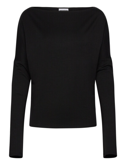 Weekday Drapy Long Sleeve Top - Black - XS