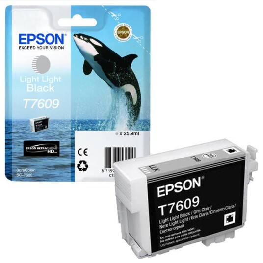 Epson T7609 LLBK blekkpatron - C13T76094010 Original - Lys Lys Svart 25,9 ml Epson T7609 LLBK blekkpatron - C13T76094010 Original - Lys Lys Svart 25,9 ml