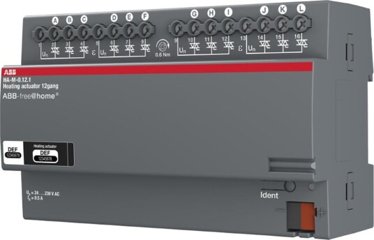 Abb Varmeaktuator Free@Home 2Cdg510009R0011 For KNX 12 Kanaler