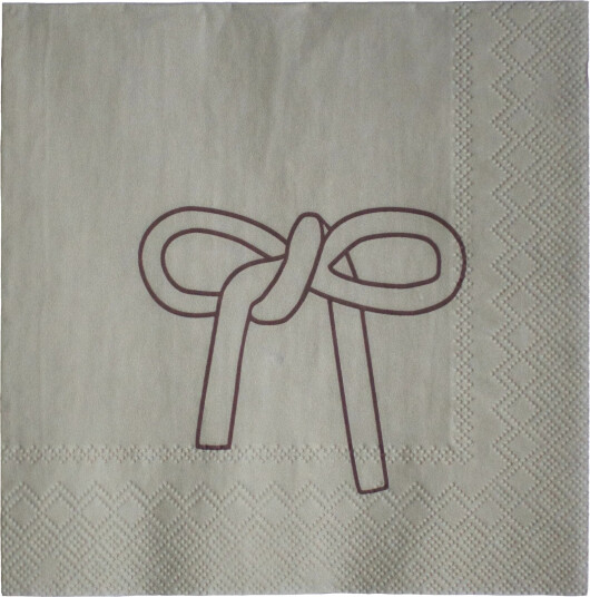 DBKD Bow papirserviett 33x33 cm 20 pakning Beige DBKD Bow papirserviett 33x33 cm 20 pakning Beige