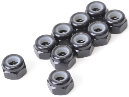 Schumacher U4241 M3 Alloy Nyloc Nuts Black (10)