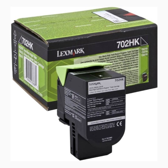 Lexmark 702HK BK Toner - 70C2HK0 Original - Svart 4000 sider