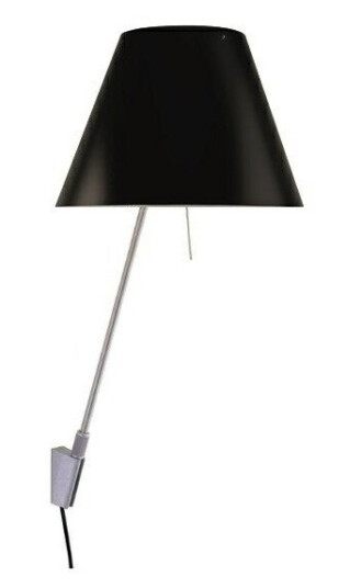 Luceplan - Costanzina Vegglampe Alu/Liquorice Black