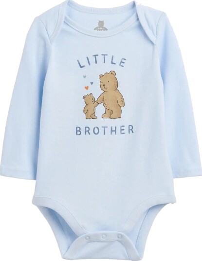 GAP Baby Organic Cotton Family Graphic Bodysuit   LITTLE BROTHER   56/62
