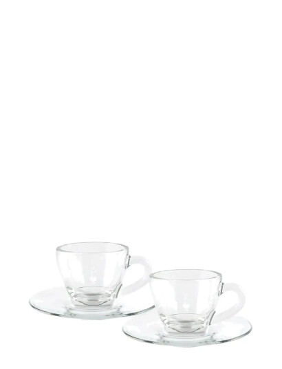 Bialetti Espresso Cup W.saucer Set/2 Vetro Bialetti® - Nude - 9 CL