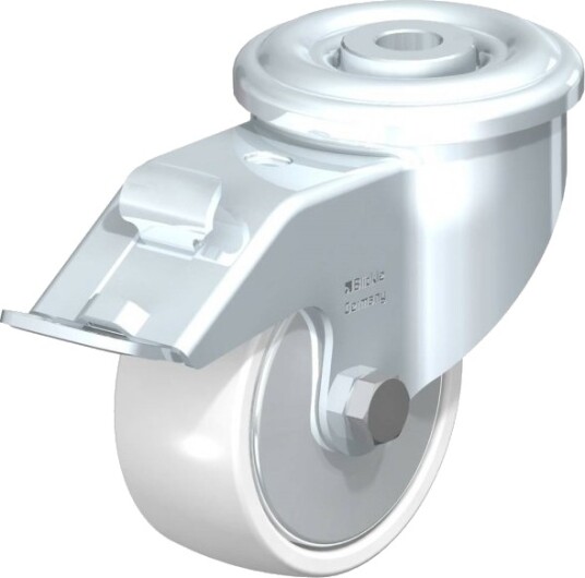 Blickle 665026 Ler-Po 75R-Fi-Fa Styrehjul Med Brems - Hjuldiameter 75 Mm - Bæreevne (Maks.) 150 Kg - 1 Stk