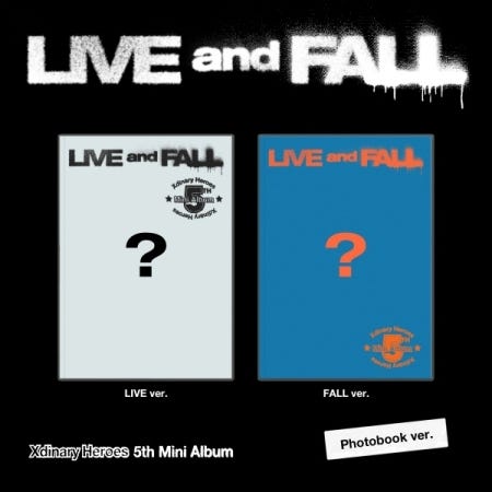 Xdinary Heroes  Live And Fall  incl. 80pg Photobook, 10pc Sticker Set, Trading Card, Letter Form XH, Photocard, Coaster + Message Photocard  CD