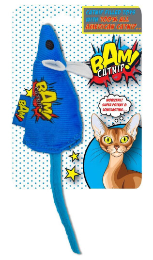 Bam! Toy With Catnip 10 cm Mouse Blue (503319005954) Bam! Toy With Catnip 10 cm Mouse Blue (503319005954)