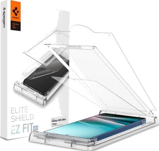 Spigen EliteShield EZ Fit HD Skjermbeskytter til Samsung Galaxy S25 Ultra - Ripebestandig og Gjennomsiktig